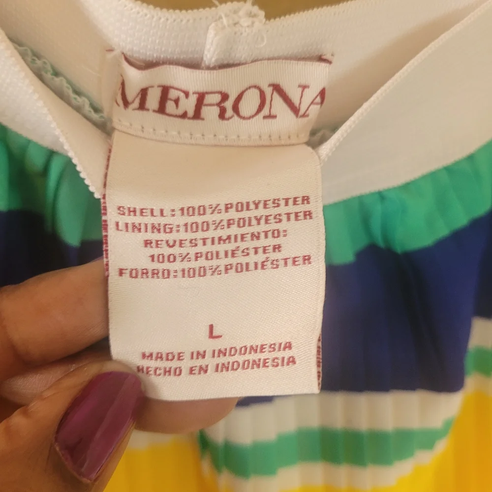 Merona Women's Skirt Pleated Multicolor Colorblock Rainbow Size Large - Picture 10 of 12